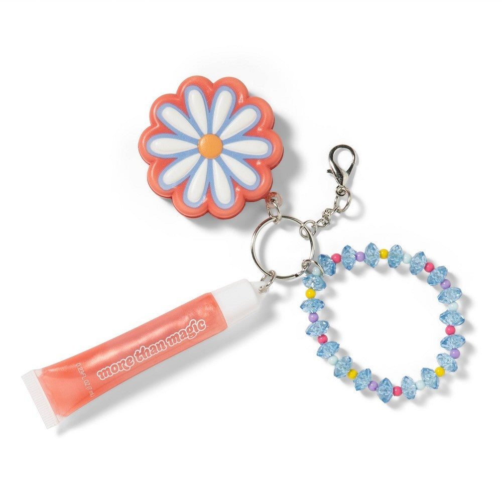 Beaded Wristlet and Pompom Lip Balm Set - Orange Vanilla Velvet - 3pc - More Than Magic™ - Bellso